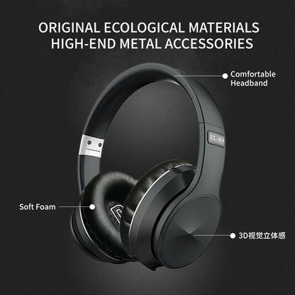 Foldable Bluetooth Earmuffs Headset with FM Radio