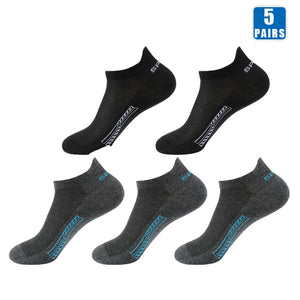 5 Pair Pure Cotton Low-Cut Boat Socks