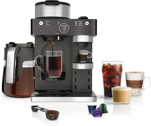 PMD4-Ninja CFN601 Espresso & Coffee Barista System Single-Serve Coffee & Nespresso Capsule Compatible