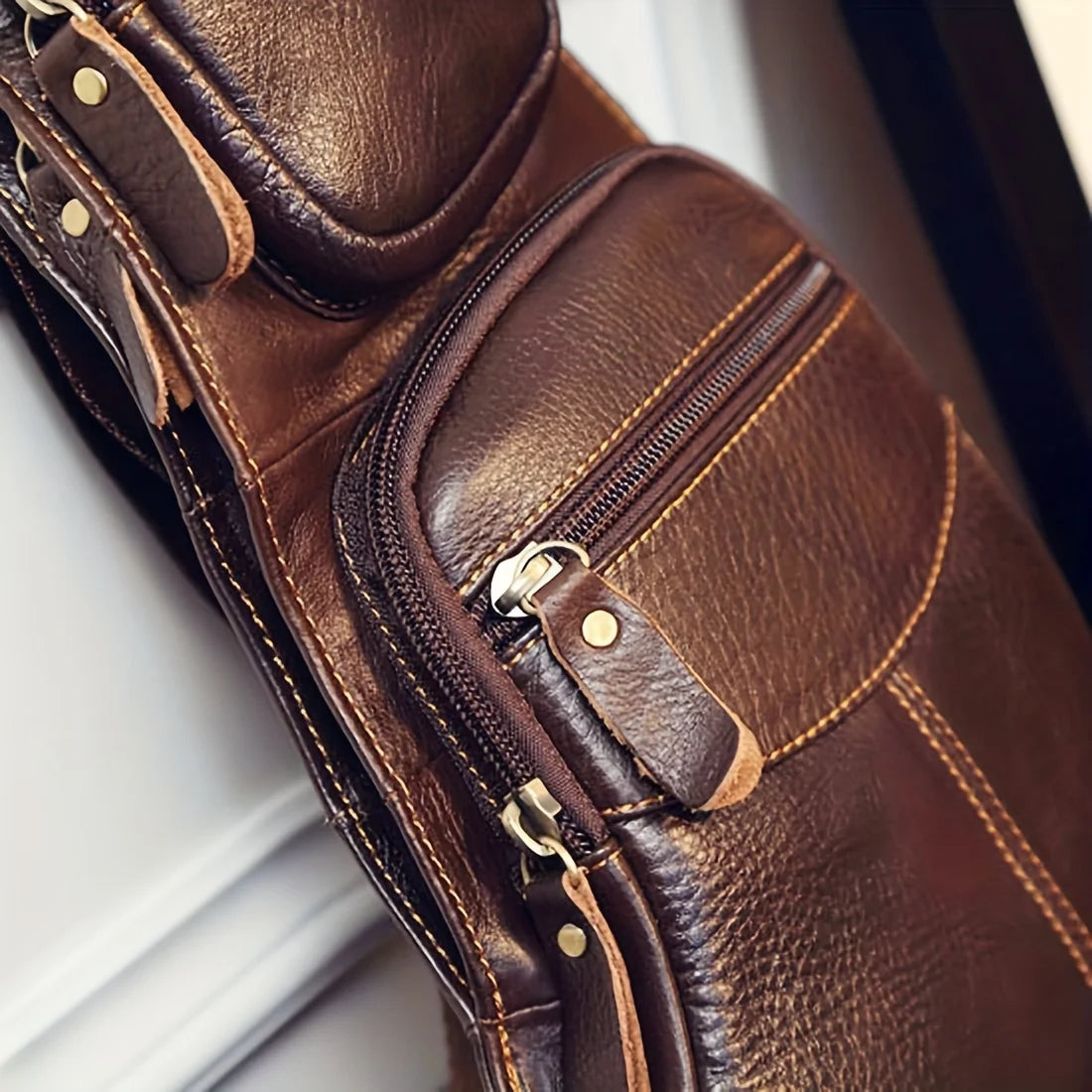 Retro Leather Crossbody Bag