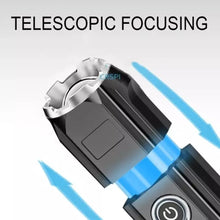 High Power Portable Telescopic Focusing Flashlight