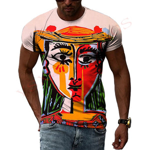 Spanish Impressionist Master Picasso Oil Painting 3D Print T-shirt