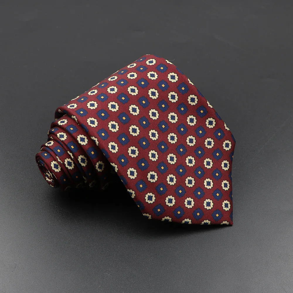 Silk 7.5cm Soft Colorful Novelty Necktie
