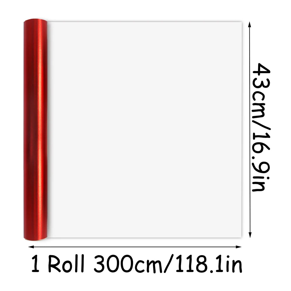 3m*43cm Matte Red Wrapping Paper