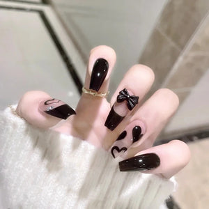 24pcs Mid Length Removable Wear Full Cover Nails