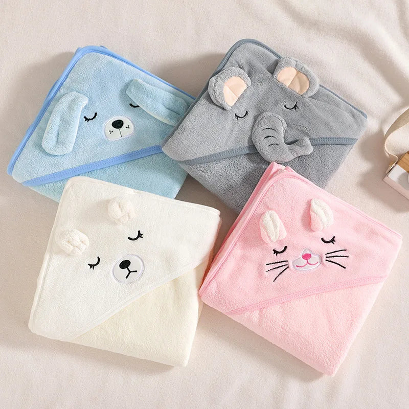 Baby Hooded Towels Swaddle Wrap