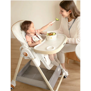 Multifunctional Foldable Baby High Chair Adjustable Height