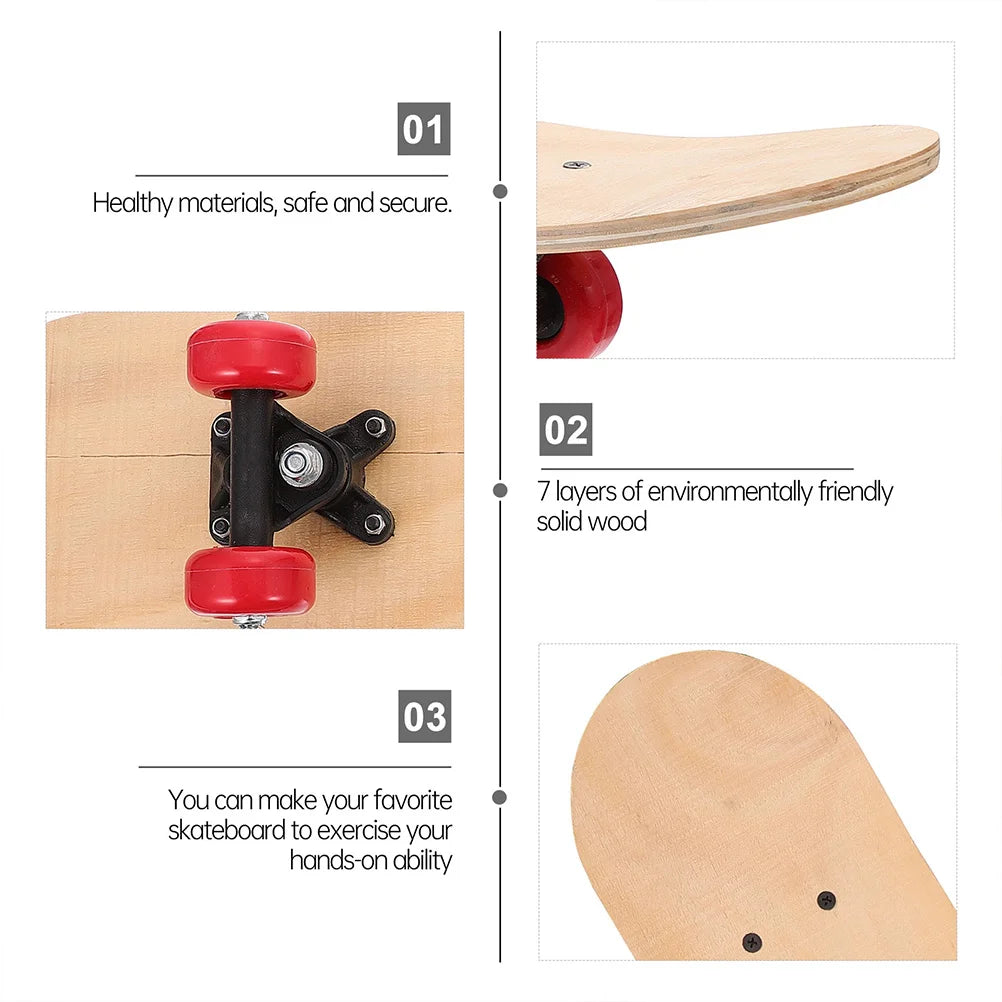 Blank Wooden Deck Longboard Skateboard