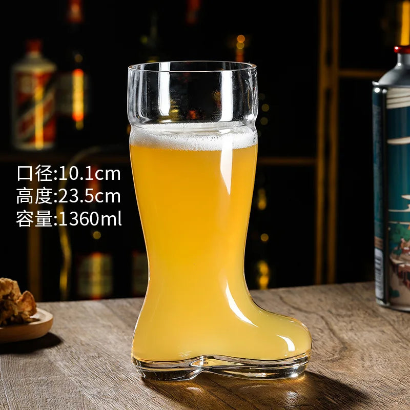 Boot Shaped Glass Large Capacity Beer Glass