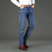 2-piece Set  WhinLEE Black and Blue Business Elite Micro Elastic Straight Leg Multi-craft Jeans