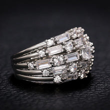 Huitan Fashion Inlaid Brilliant Cubic Zirconia Ring