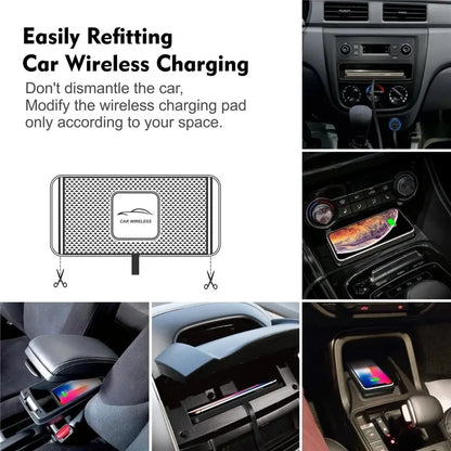 Wireless Silicone Non Slip Pad Car Charging Station