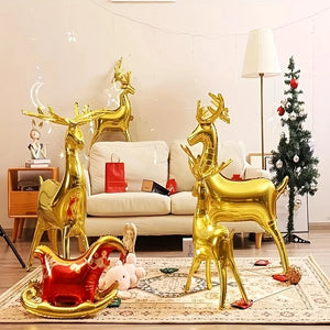 Golden Reindeer Foil Balloon