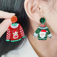 YAOLOGE Fun Innovative Christmas Elements Earrings
