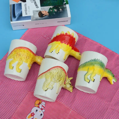 Cartoon 3D Ceramic Cute Dinosaur Shaped Animal Cup