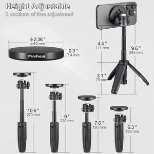 Magnetic Smartphone Tripod Mini Extendable Selfie Stick 360° Ball Head for iPhone