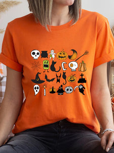 Halloween Print Fashion Tops