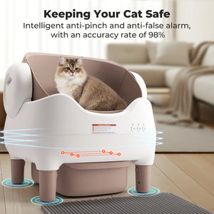 Self Cleaning Multi-cat Odor-Free Automatic Litter Box with APP Control