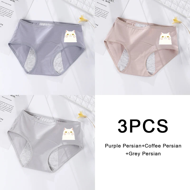 3PCS Large Flow Menstrual Briefs