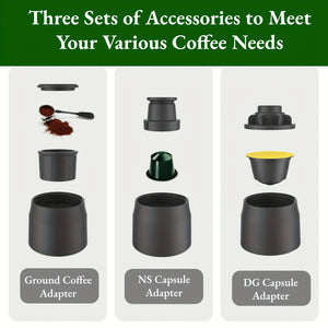 3 In1 Portable Coffee Machine Espresso Maker For Capsule & Ground Hand Press