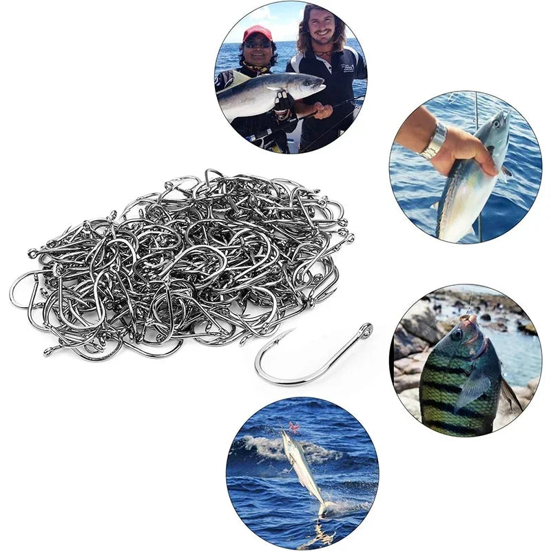 Carbon Steel Sharp Silver Circle Fishhook