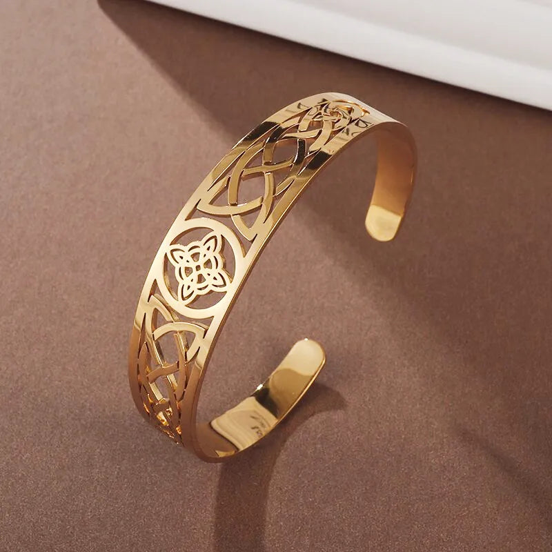 Witch Knot Cuff Stainless Steel Bracelet