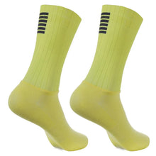 Cycling Anti -Slip White Line Aero Socks