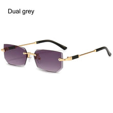 UV400 Rimless Rectangle Sunglasses