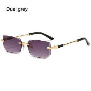 UV400 Rimless Rectangle Sunglasses