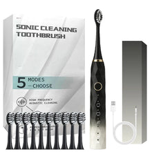 Electric Rotary Cleaning USB Rechargeable Toothbrush with 10 Heads