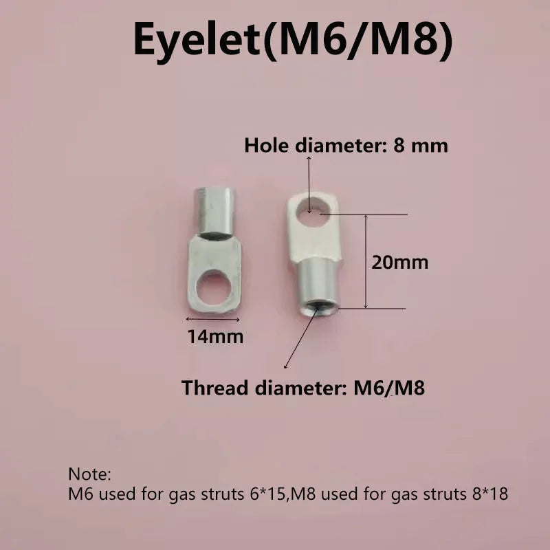 1PC 100N/23LB 150-600mm Gas Struts with Steel Eyes