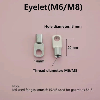 1PC 100N/23LB 150-600mm Gas Struts with Steel Eyes