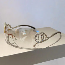 KLASSNUM Rimless Stylish Gradient Lens Metal Frame Eyewear