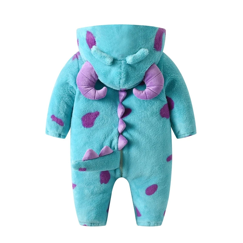 Lioraitiin Baby Fleece Hooded  Jumpsuit
