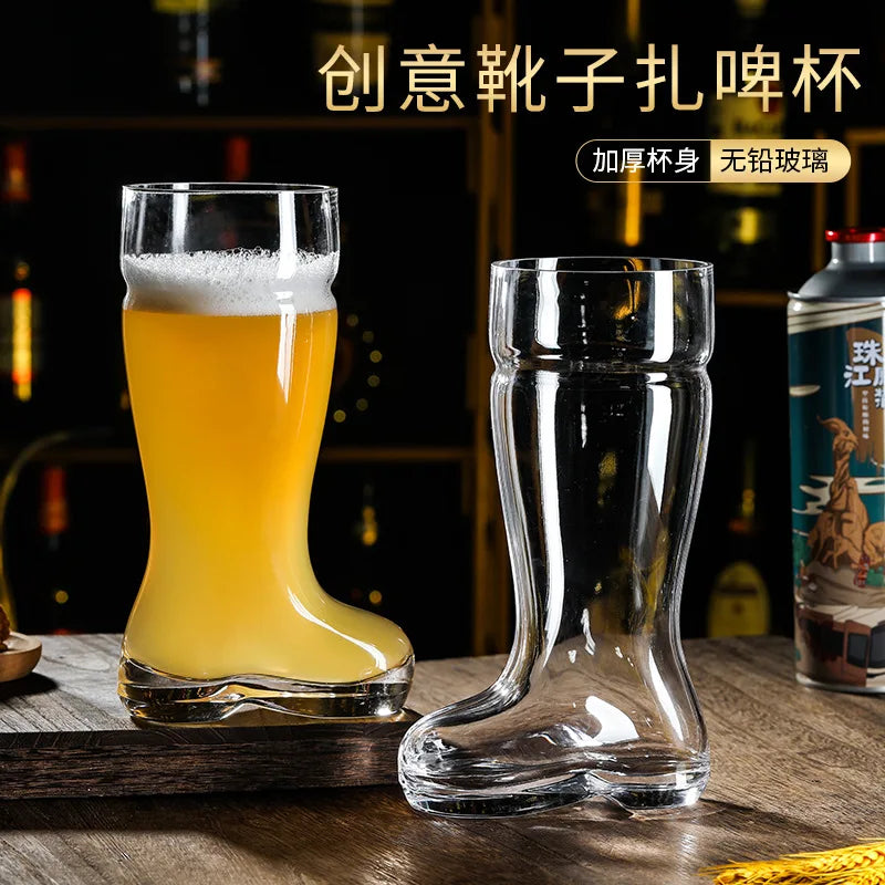 Boot Shaped Glass Large Capacity Beer Glass