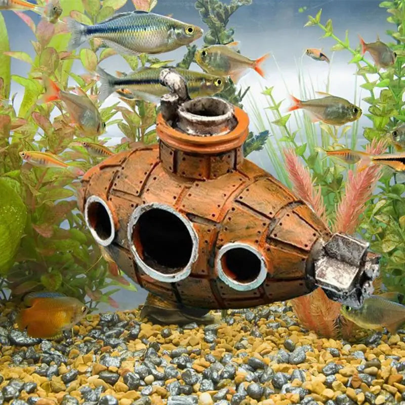 Resin Submarine Ornaments Fish Tank Decoration