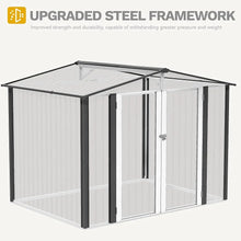 8 X 6FT Outdoor Storage Shed, Large Metal Tool Sheds