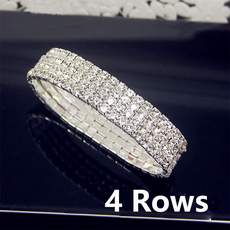 AAA Cubic Zirconia Crystal Elastic Bracelet