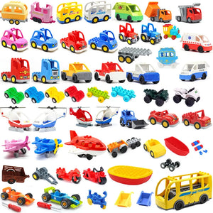 Large Building Blocks Car Models