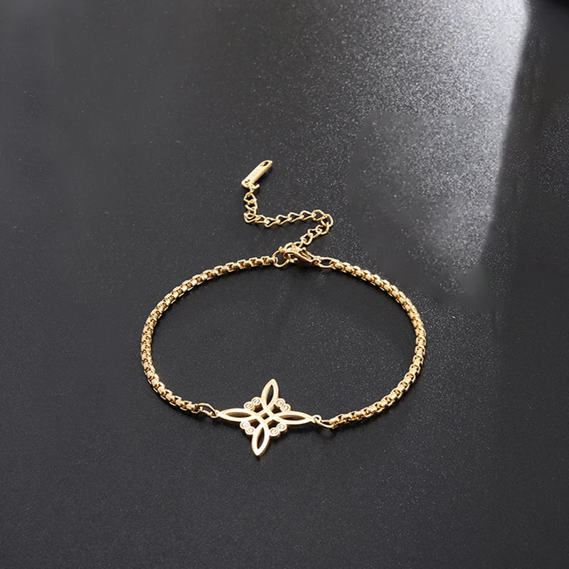 Witch Knot Cuff Stainless Steel Bracelet