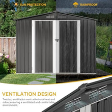 8 X 6FT Outdoor Storage Shed, Large Metal Tool Sheds