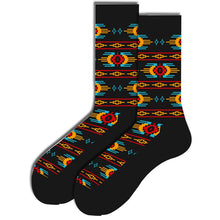 Happy Colorful Striped Argyle Geometric Print Socks