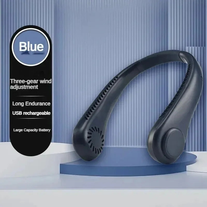 Long Endurance Mini Neck Mounted Portable Bladeless 3 Speed Fan