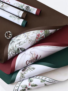 10pcs Christmas Wrapping Paper For Flowers