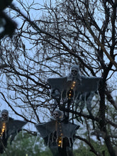Halloween Hanging Skeleton Ghost Decoration Ghost with LED String Lights