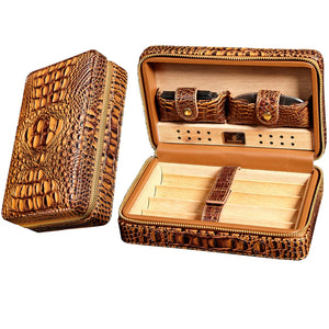 4-Cigar Cedar Wood Cigar Humidor Box