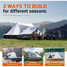 Large Waterproof & Windproof Tent w/Stove Jack