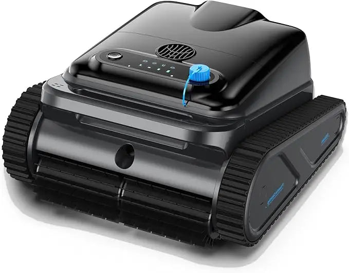 Robotic Pool Cleaner Powerful Wall-Climbing with Scrubber Brushes & Smart Path Navigation