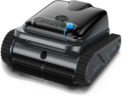 Robotic Pool Cleaner Powerful Wall-Climbing with Scrubber Brushes & Smart Path Navigation