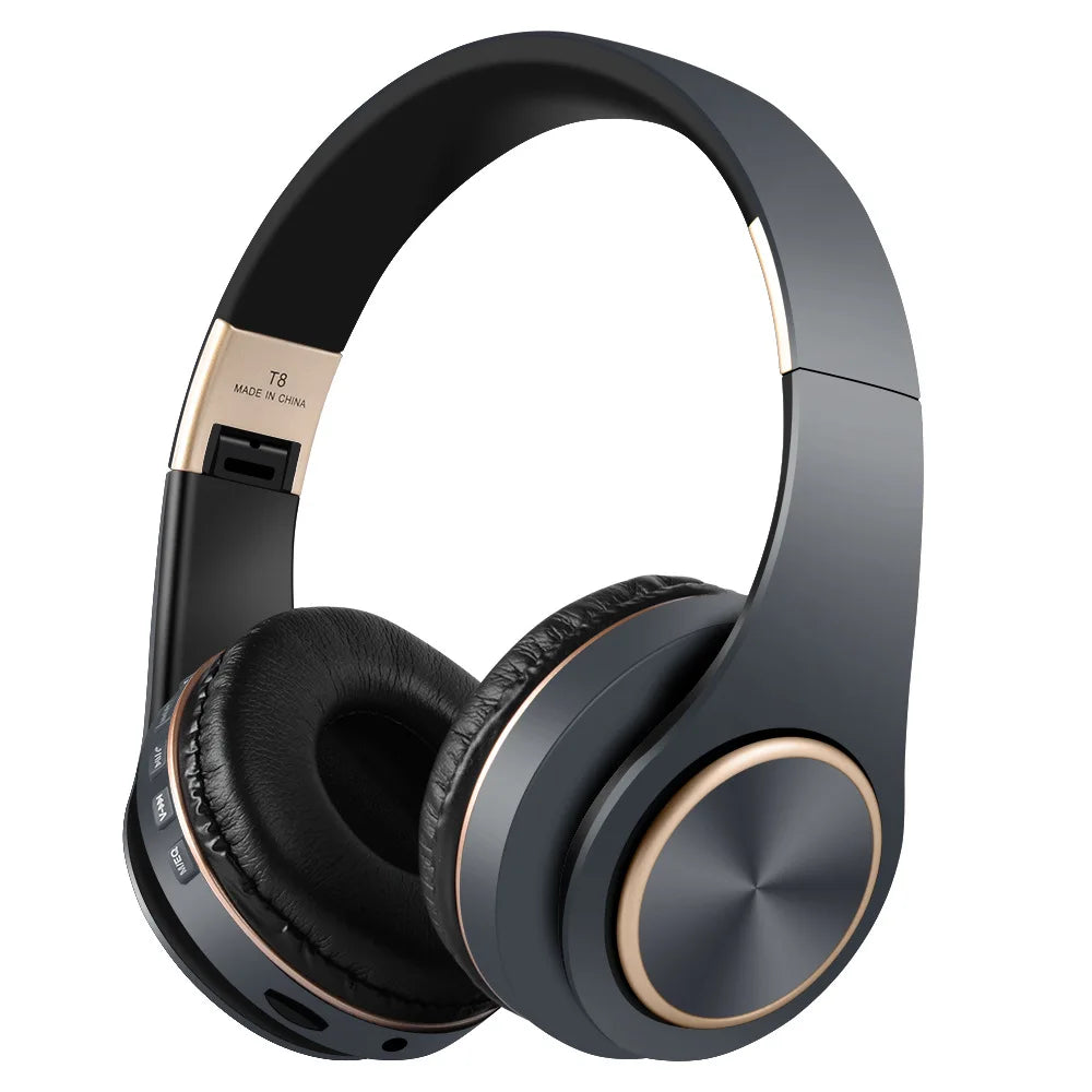 T8 Noise Canceling Foldable Gamer Girl Wireless Headphone